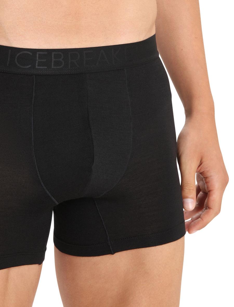 Sous Vêtement Icebreaker Cool-Lite™ Merino Anatomica Boxers Homme Noir | FR 1321XYUF